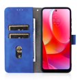 thumbnail image 2 of Case for Motorola Moto G Pure 2022 Wallet Case with Card Slots Holder Magnetic Clasp Cover, Luxury PU Leather Skin-Friendly Wrist Strap Handbag Kickstand Soft Silicone Shockproof Protective Case,Blue, 2 of 6