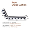thumbnail image 5 of Striped Black 2-Pack Outdoor Chaise Lounge Cushions, 5'' Thick Olefin Patio Cushions with Removable Covers, Fade Resistant & Water Resistant Chaise Cushions for Poolside Furniture, Fits 72-74''Lounge, 5 of 10