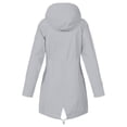 thumbnail image 4 of Solid Plus Size Thick Warm Women Hooded Raincoat Windproof Winter Outdoor Jacket, 4 of 6