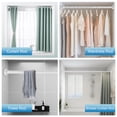 thumbnail image 4 of BEAMNOVA No Drill Telescopic Shower Curtain Rods, 44"-75" Adjustable Tension Rod, Rust-Resistant Stainless Steel for Windows Bathroom, White (2 Pack), 4 of 8