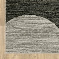 thumbnail image 2 of 9' X 12' Charcoal Grey And Ivory Geometric Power Loom Stain Resistant Area Rug, 2 of 9