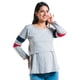 thumbnail image 1 of Blusa Maternidad y Lactancia Cómoda Ropa Embarazo Blusa Mujer Manga 3/4 Casual Color Gris Almacenes Mario SA de CV Ray 4501, 1 of 5