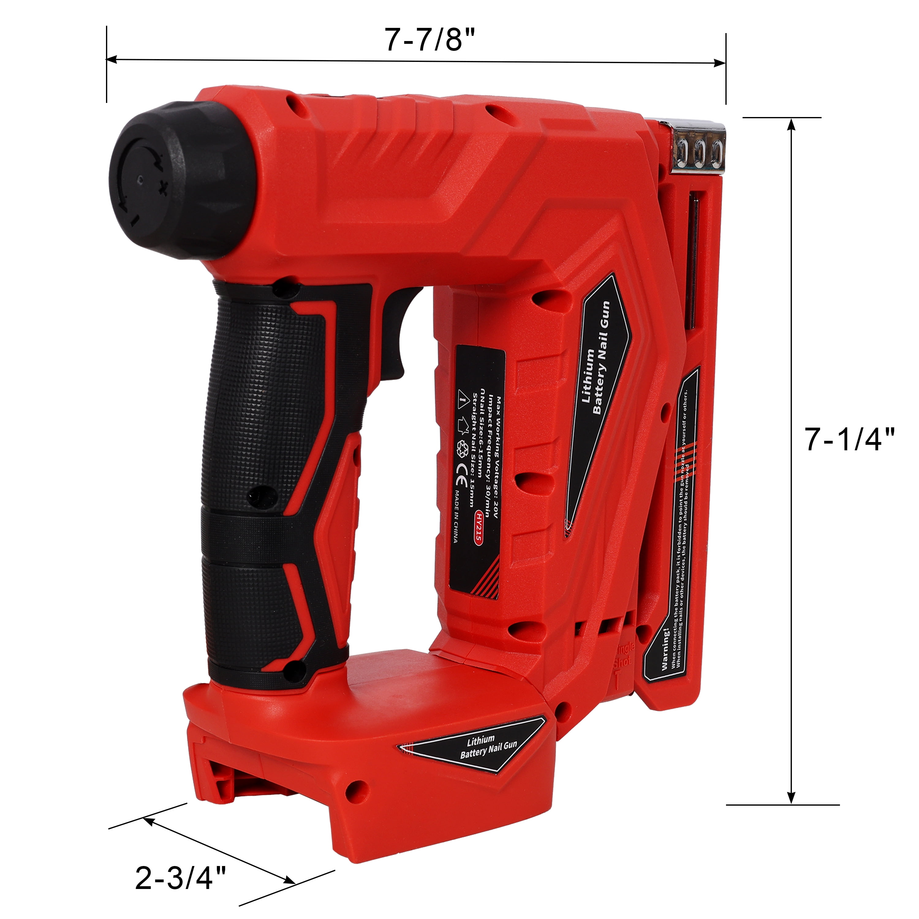 Cordless Brad Nailer & Stapler 2-in-1 for Milwaukee 20V MAX Battery