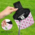 thumbnail image 4 of Haosy Cherry on Plaid Golf Mallet Putter Cover Strong Magnetic Leather Golf Club Headcover Closure, 4 of 7