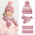 thumbnail image 5 of Kids Winter Hat Gloves Scarf Set: Girls Boys Beanie Hats Gloves Knit Set with Thick Warm Fleece Lined For Ages 6-10 Children, 5 of 6