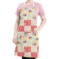 thumbnail image 5 of Pioneer Flower Floral Print Pattern Apron for Women and Men, Cotton Linen Waterproof with Pockets, Adjustable, 33x27 Inch for Kitchen, Gardening, BBQ, Salon, 5 of 6