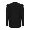 thumbnail image 7 of Wyobmus Womens Crew Neck Shirt Fall Puff Long Sleeve Fashion Tops Tunic Dressy Knitted Casual Sweater Clothes Cute Trendy Work Outfits Black, 7 of 7
