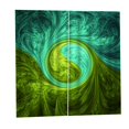 thumbnail image 4 of 2 paneles de poliéster para hogar cortinas coloridas abstractas impresas, cortinas multicolores estampadas, cortina de moda Estilo D, 4 of 7