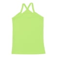 thumbnail image 4 of JanJean Kids Girls Sleeveless Spaghetti Straps Tank Tops Gymnastics Yoga Training Athletic Camisole Green 160, 4 of 5