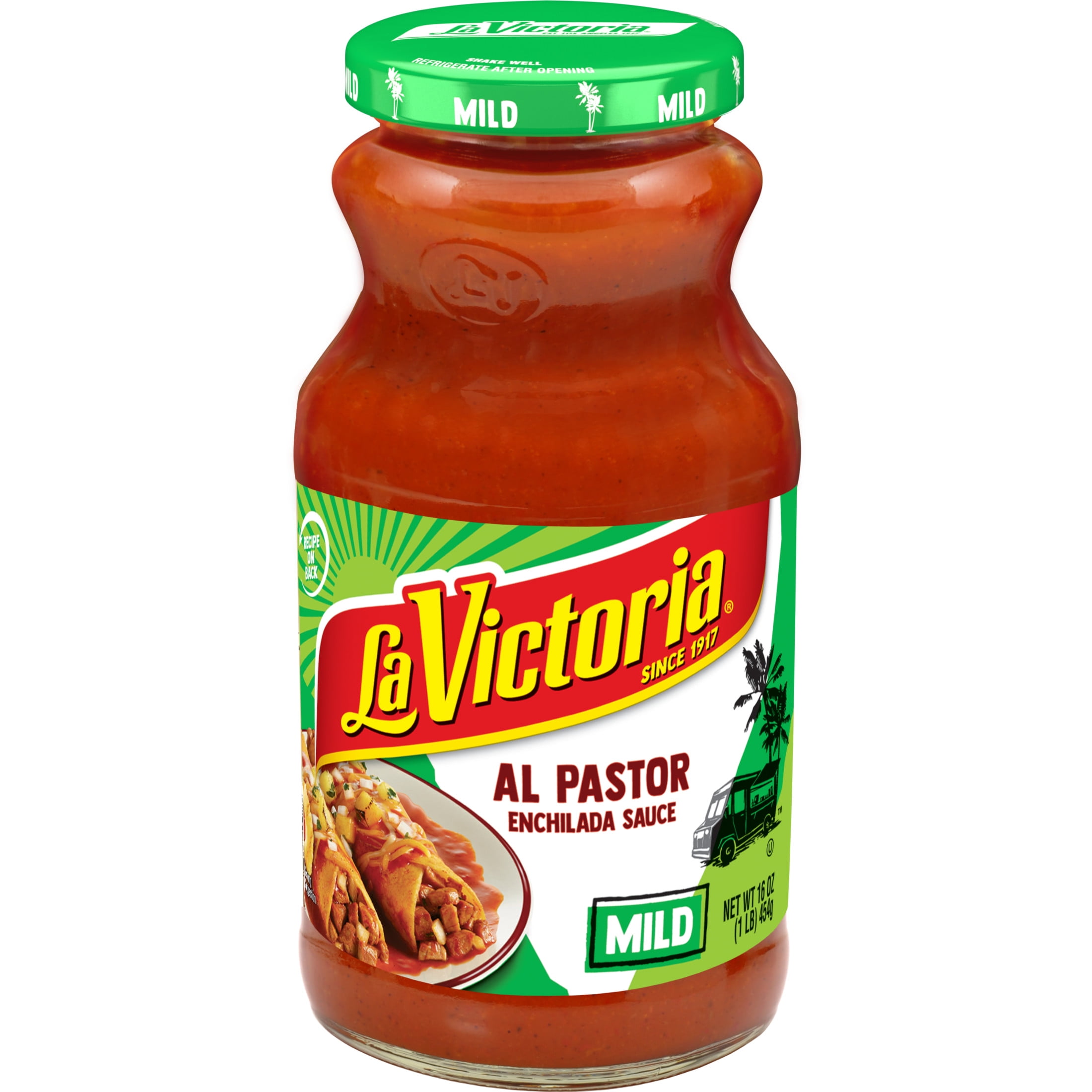 LA VICTORIA Al Pastor Enchilada Sauce, Shelf-Stable, 16 oz Glass Jar