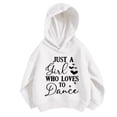 thumbnail image 1 of MEZZALL Sweat à Capuche Imprimé Lettre pour Enfants Garçons Filles, Blanc, 18-24 Mois, 1 of 3