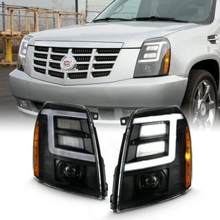 03-06 Cadillac Escalade ESV Black HID Headlight Set With Bulbs And Ballasts