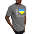 thumbnail image 4 of CafePress - I Love Ukraine Native Ukrainian Flag T Shirt - Mens Comfort Colors Shirt, 4 of 5