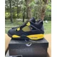 thumbnail image 4 of Ni - ke Air Jordan 4 Retro Thunder Men’s Size 10 Black Yellow Iowa Hawkeyes Steelers MU, 4 of 5
