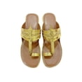 thumbnail image 4 of Dark Gold Women Kolhapuri Chappal Indian Flat Flip Flops Casual Ethnic Kolhapuri Sandals For Women US 9.5 / EURO 41, 4 of 4