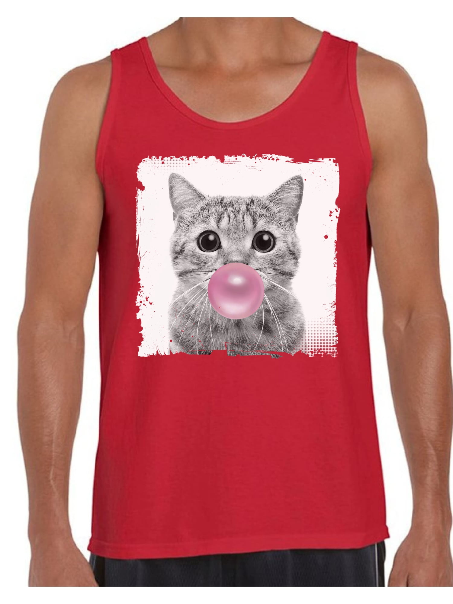 Awkward Styles Little Cute Cat T Shirt Animal Tank Top for Men Cat with