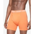thumbnail image 2 of Calvin Klein Men's Underwear Cotton Stretch 3-Pack Boxer Brief, Work Blue, Ocean HUE, Turned Mango, L, 2 of 6