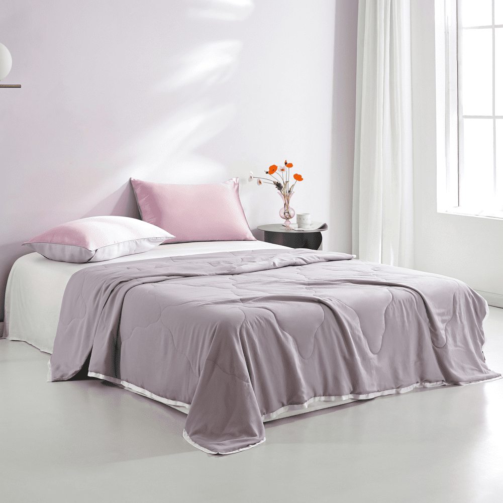 THXSILK Cool Comforter Summer Washable Silk Filled Thin Quilt,Cool