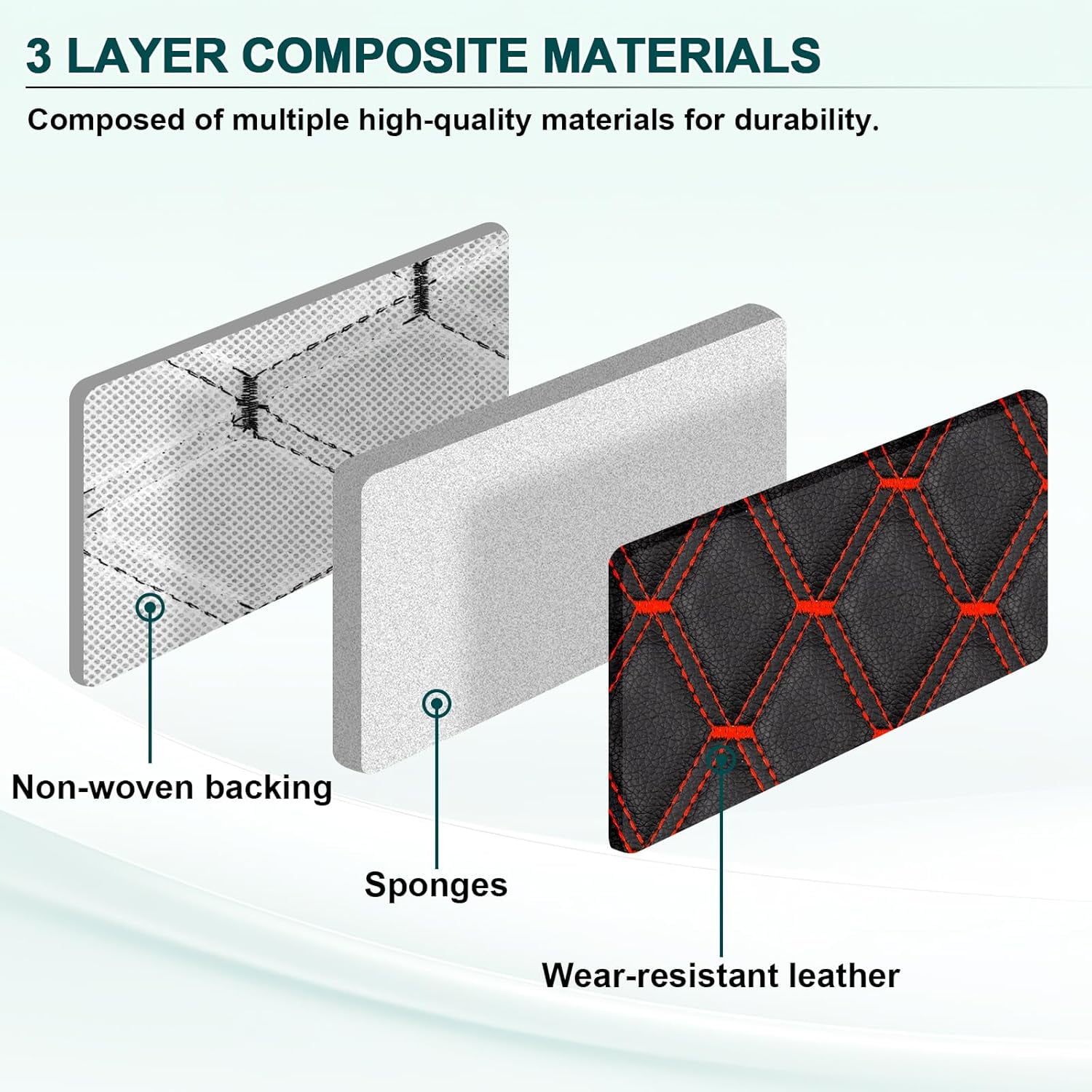 63" W Faux Leather Vinyl Fabric Waterproof Diamond Quilted Upholstery Material for Auto Headliners Car Seats Door Panel Furniture Sofa Chair DIY Black 4 Yard