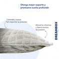 thumbnail image 4 of Almohada Jumbo Suave y Cómoda - Blanca con Plateado Memory Foam Almohada jumbo Dreambox, 4 of 7