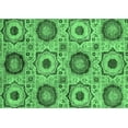 thumbnail image 1 of Ahgly Company Indoor Rectangle Abstract Emerald Green Modern Area Rugs, 2' x 3', 1 of 4