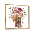 thumbnail image 3 of Designart 'Wildflowers With Vintage Old Books' Farmhouse Framed Canvas Wall Art Print, 3 of 5