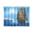 thumbnail image 2 of CADecor Sailboat Print Sail Boat Art Window Treatment Panel Curtains Window Curtain Kitchen Curtain,Two Piece 26x39 Inches, 2 of 4