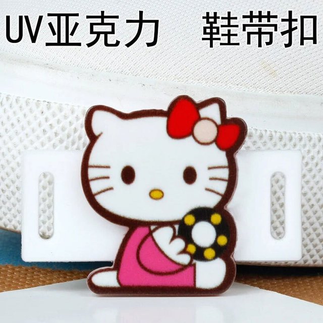 Kuromi Sanrio zapatos accesorios Anime Hello Kitty MyMelody Kawaii dibujos animados lindo alpargatas hebilla de encaje juguete regalo para niñas