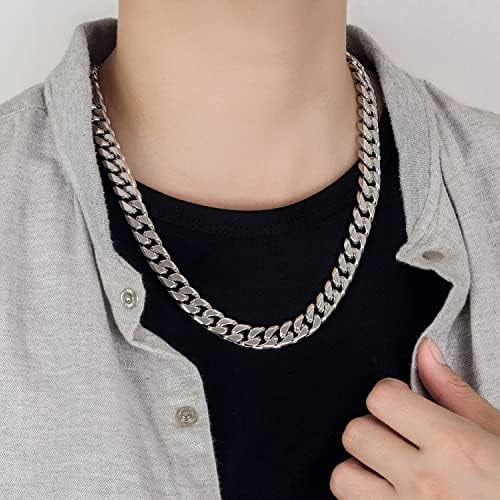 Men 925 Sterling Silver Solid Miami Cuban Chain Necklace 10MM &12MM- Curb Cuban 18 "20 "22" 24 "26" 28" Thick Big Link Choker For Man - Fine Jewelry