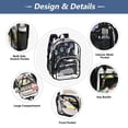 thumbnail image 5 of PVC Transparent Backpacks Clear Backpack for Travel and Outings Colorful Dog Paw Prints, 5 of 7