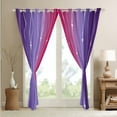 thumbnail image 3 of Purple and Pink Curtains Gradient Ombre Curtains & Drapes, Wave Lines Dots 30%-50% Blackout Curtains Aesthetic Geometry Window Treatments Modern Abstract Living Room Curtains Room Decor, 3 of 5