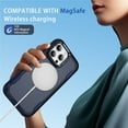 thumbnail image 5 of for iPhone 15 Pro Case with Stand, Compatible with MagSafe, Rugged Shockproof Military-Grade Drop Protection, Built-in Metal Camera Stand, Magnetic Phone Case for iPhone 15 Pro,Blue,For iPhone 15 Pro, 5 of 10