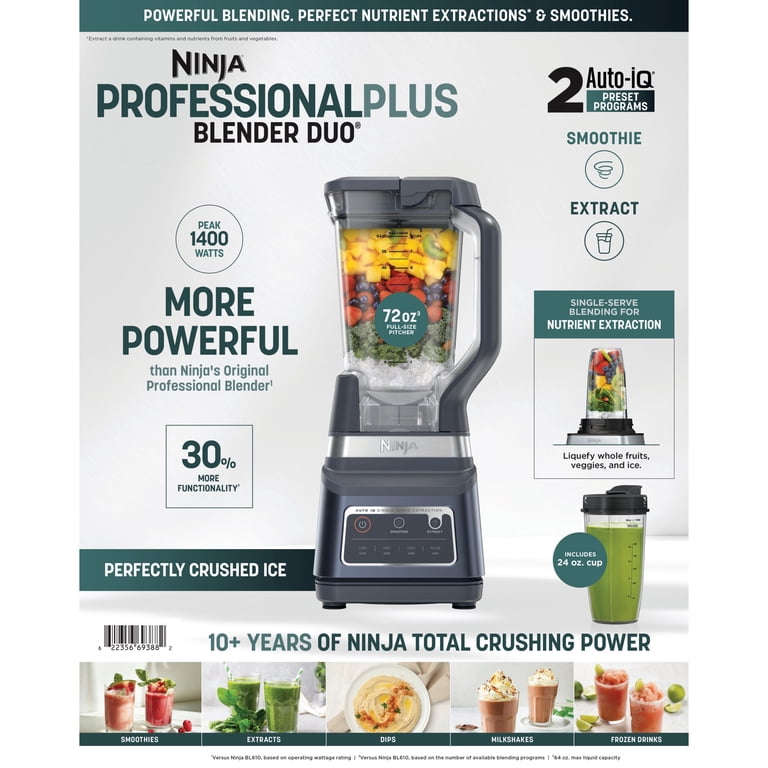 Ninja Professional Plus DUO 72-Oz Blender, Smoothies, Ice Crush, 2