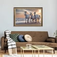 thumbnail image 5 of White Horses Canvas Wall Art - Cute Animals Horse Running on the Beach Picture Modern Horses Artwork Painting with Unframed Home Walls Living Room Bedrooms, 5 of 6