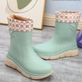 thumbnail image 3 of Women's Short Ankle Rain Boots Lightweight Chelsea Rain Boots Rubber Waterproof Booties, 3 of 3