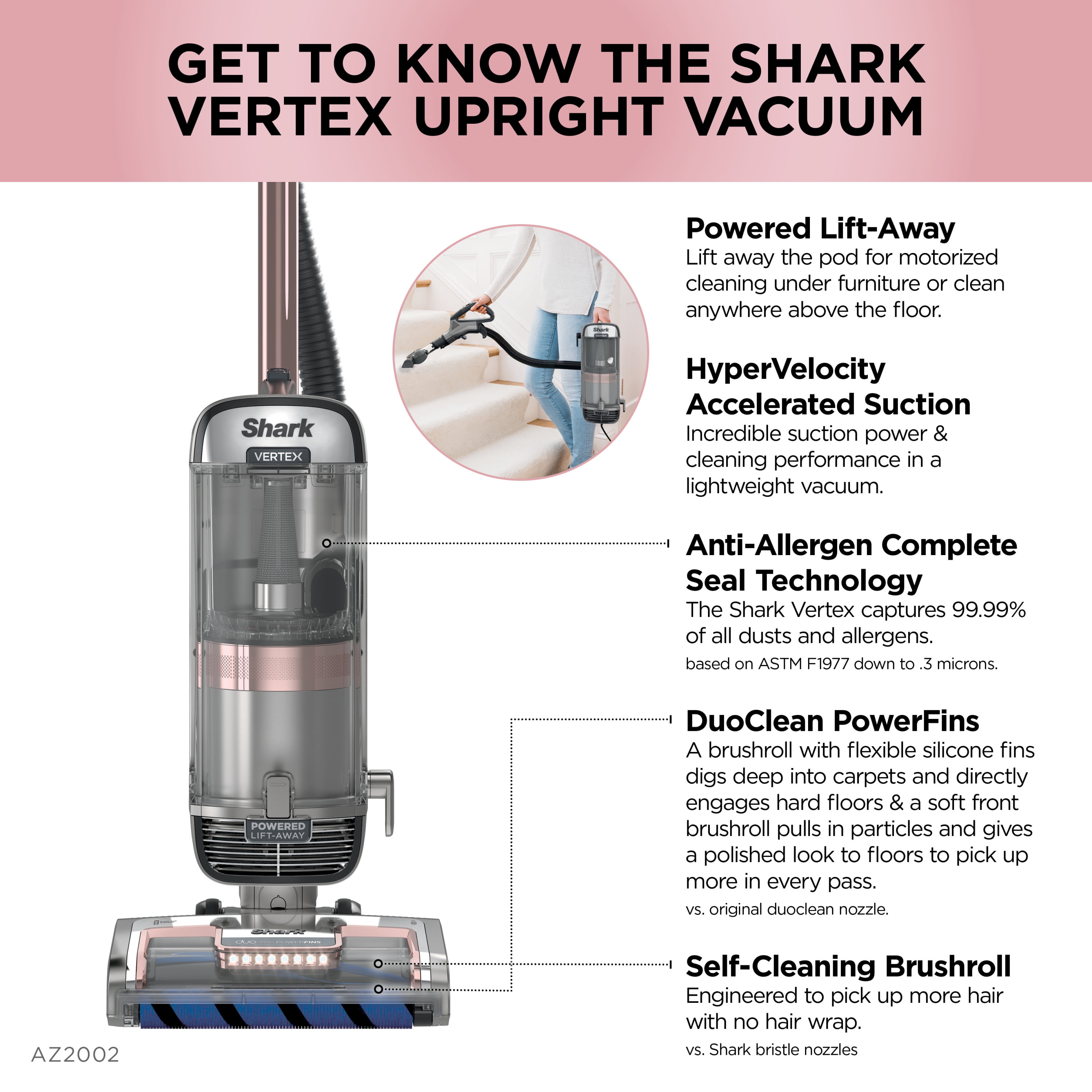 Shark® Vertex DuoClean® PowerFin Upright Vacuum Powered Lift-Away 