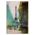 thumbnail image 3 of 14" x 21" Paris Street by John Rivera - Wall Art Print on Canvas Fabric White, 3 of 3