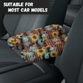 thumbnail image 3 of Yuyamidu Aztec Western Geometric Armrest Cover for Car Truck Van SUV Sunflower Car Front Seat Armrest Covers Brown Car Seat Arm Rest Cover Auto Armrest Protectors Accessories, 3 of 7
