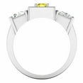 thumbnail image 4 of Dazzlingrock Collection 4.80 Carat (ctw) 18K Citrine & White Cubic Zirconia CZ Bridal Engagement Ring, White Gold, Size 5.5, 4 of 6