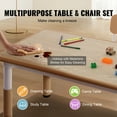 thumbnail image 3 of VEVOR Kids Table and 4 Chairs Set, Height Adjustable Toddler Table and Chair Set, Graffiti Desktop, Children Multi-Activity Table for Art, Craft, Reading, Learning, 3 of 9