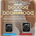 thumbnail image 5 of REQO Bling Bands Compatible With Apple Watch Band Series 11 10 9 8 7 6 5 4 3 2 1 38mm 40mm 42mm 44mm 45mm 46mm Diamond Jewelry Metal O-Shape Elegant iwatch Bands For Women, 5 of 7