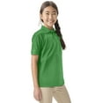 thumbnail image 5 of Classroom School Uniforms Big Kid Short Sleeve Pique Polo CR832Y, XL, SS Kelly Green, 5 of 7