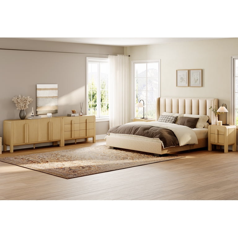 green emerald velvet dress Kosher Queen 5PC Bedroom set Made with Wood in Gold