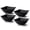 Black, variant on Posh Setting Square Plastic Serving Bowls, Small White Plastic Candy Bowls, 4 Pack Plastic Disposable Party Snack, Buffet, Chips, or Salad Bowl, Heavy Duty