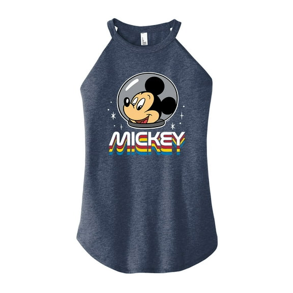 Mickey & Friends - Mickey Astronaut Portrait - Juniors High Neck Tank Top