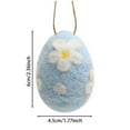 thumbnail image 3 of 6/5/1pcs Easter Felt Egg Hanging Ornament Colorful Painted Easter Egg Home Wall Tree Hanging Basket Fillers Wall Decoration Tassel Ornament Party Supplies, 3 of 9
