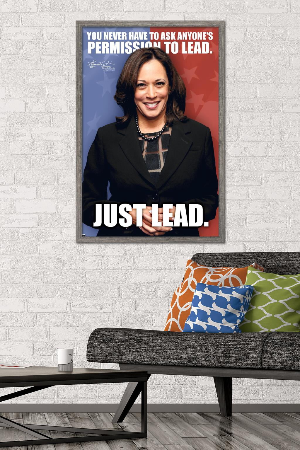 Trends International Kamala Harris - 2021 Vice President Wall Poster 24.25" x 35.75" x .75" Barnwood Framed Version