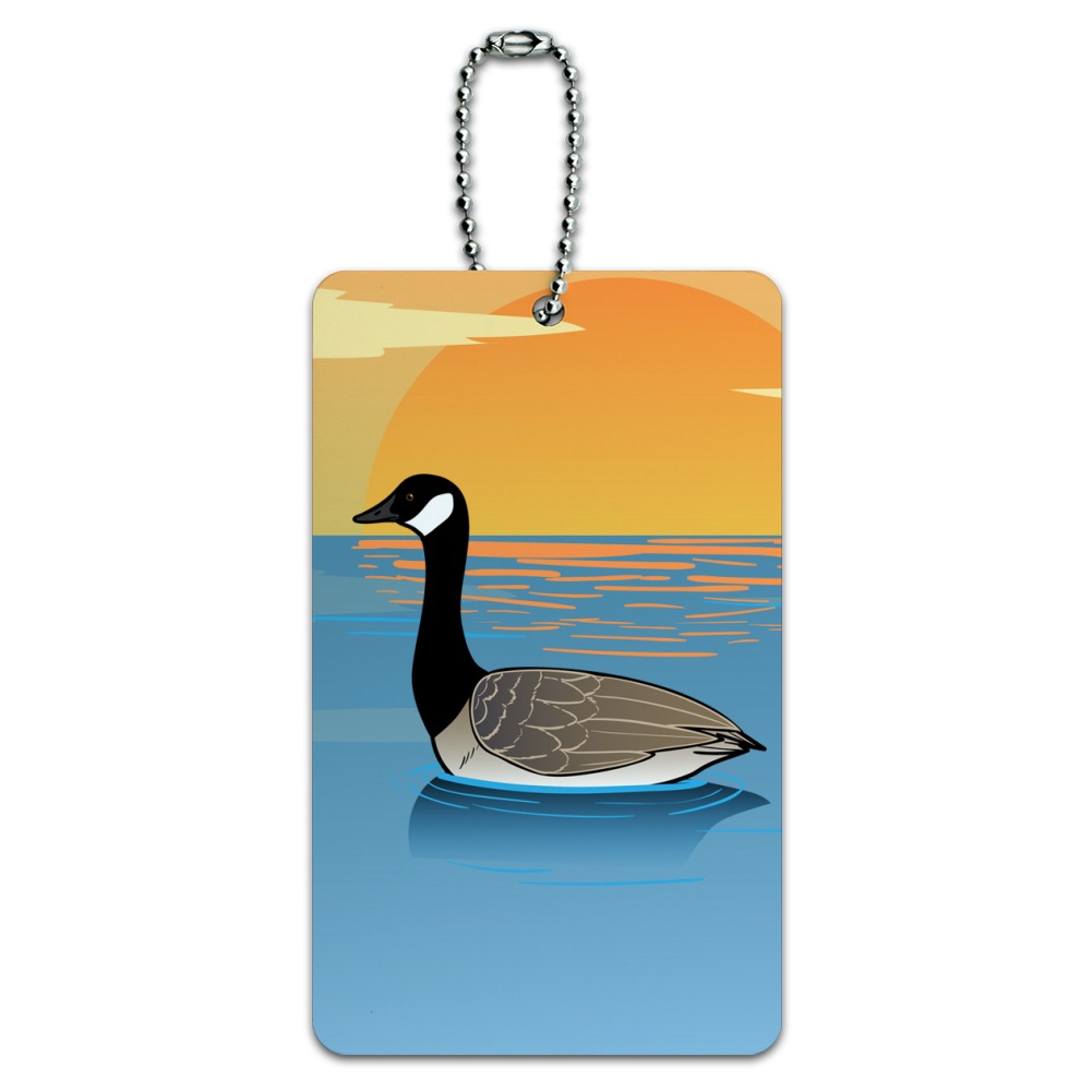 Canadian Goose Geese Swimming Canada Luggage Card Suitcase CarryOn ID