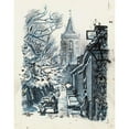 thumbnail image 3 of Martin Monnickendam 20x24 Black Modern Framed Museum Art Print Titled - Street with a View of the St. Nicolaaskerk in Monnickendam (1938), 3 of 5