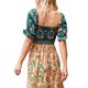 thumbnail image 4 of Txlixc Vestido bohemio de verano para mujer, falda de pastel de una pieza estilo bohemio con estampado floral en el pecho de manga corta Txlixc  Estilo de ocio, 4 of 5